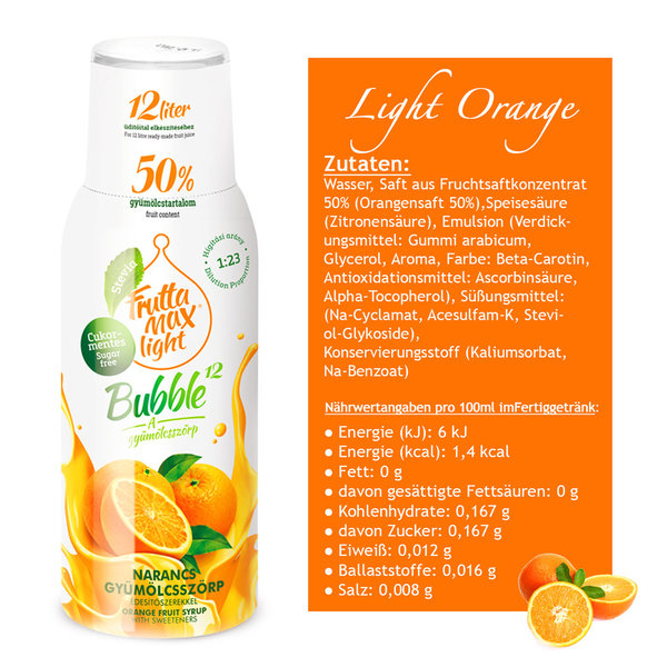 FruttaMax Light Orange Sirup 500ml