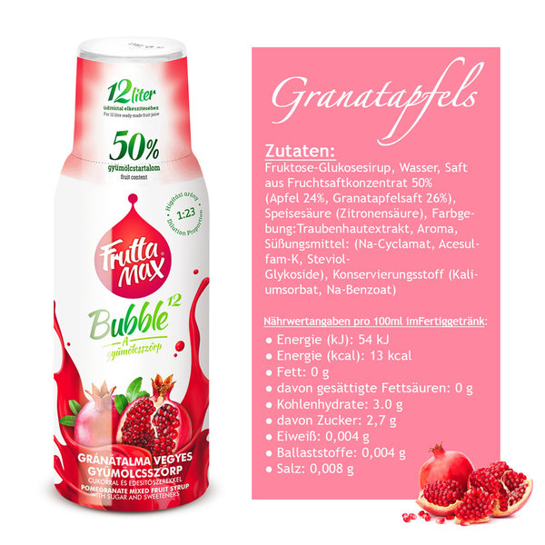 FruttaMax Granatapfel Sirup 500ml