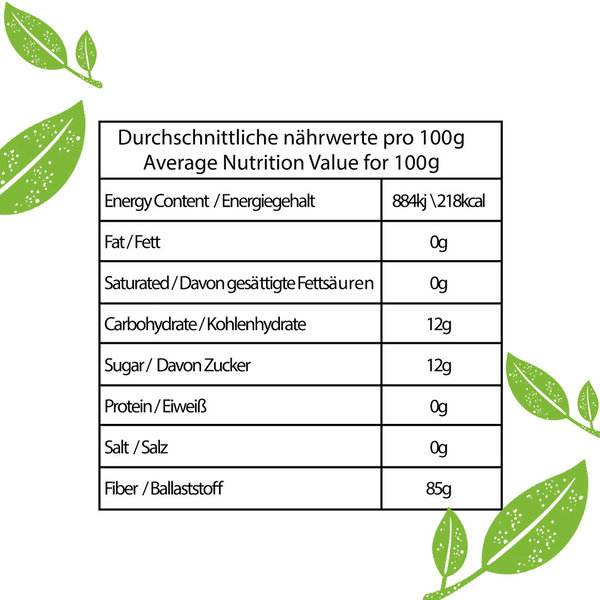 Inulin Pulver / Chicoree / Prebiotischer Ballaststoffe / Diät 250g