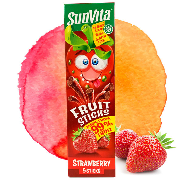 Frucht-Sticks ohne Zuckerzusatz Erdbeeren 5x20g
