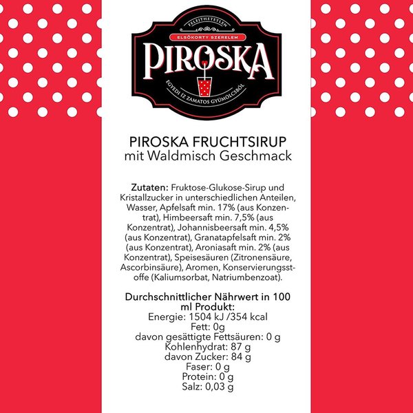 Piroska Sirup Waldmisch 700ml MHD: 31.08.2022