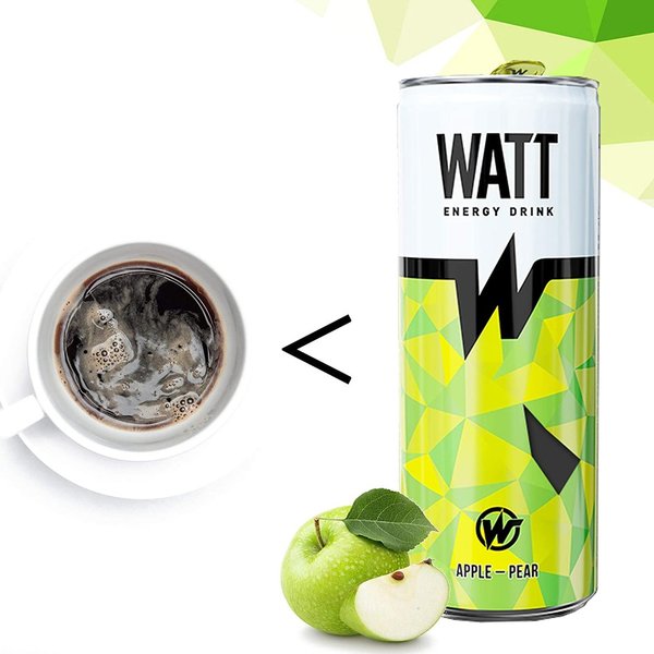 WATT Energy Drink Apfel&Birnen 24 x 250 ml (Pfandfrei)