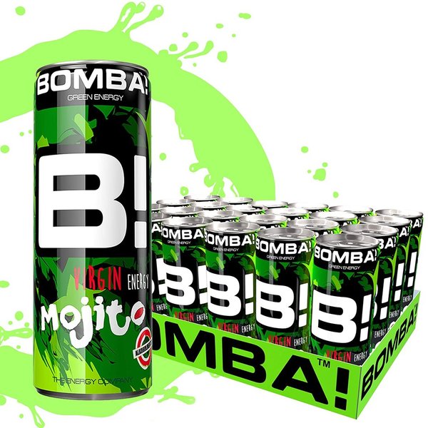 BOMBA! Energy Drink Mojito 24 x 250 ml (Alkoholfrei-Pfandfrei)