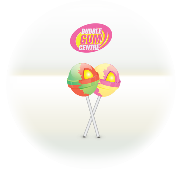 PIN POP Party Bubblegum Gefüllt Lollipops 18g /100 Stück